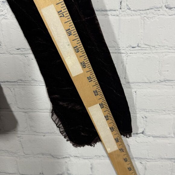 Vintage Y2K Brown Blazer Women Medium Waist Fit Velvet Whimsigoth Coquette Jacke - Picture 6 of 8